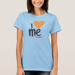 Mig hjärta mig som är orange t-shirt