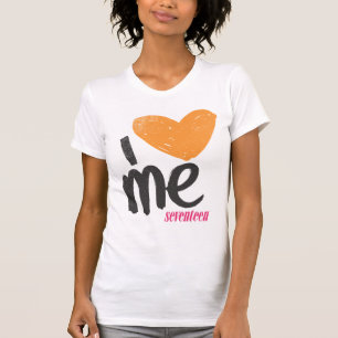 Mig hjärta mig som är orange tee