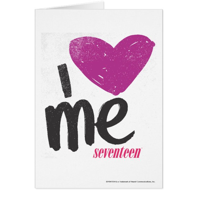 Mig hjärta mig som är purpurfärgad hälsningskort (Framsidan)