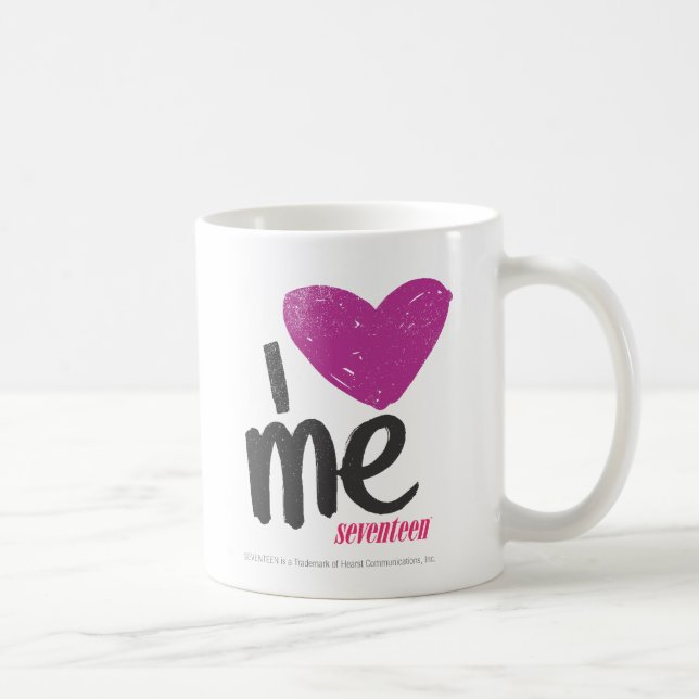 Mig hjärta mig som är purpurfärgad kaffemugg (Höger)