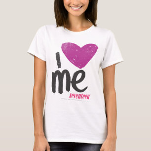 Mig hjärta mig som är purpurfärgad t-shirt