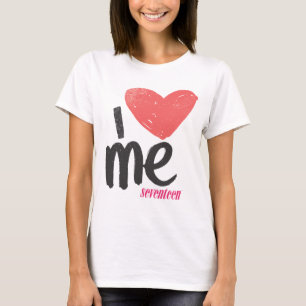 Mig hjärta mig som är rosa tee
