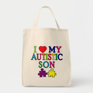 Mig hjärta min Autistic Son Tygkasse