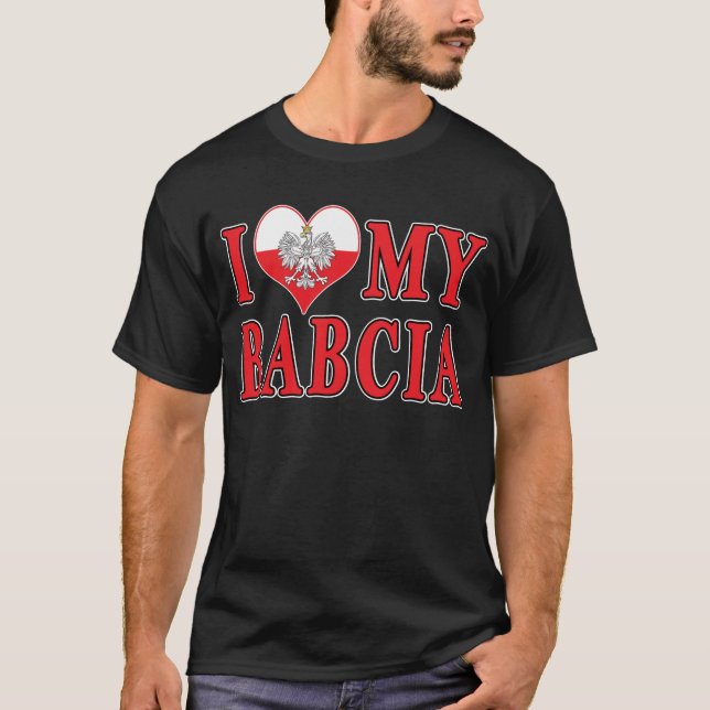 Mig hjärta min Babcia T-shirt (Framsida)