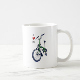 Mig hjärta min Brompton (grönt) Kaffemugg