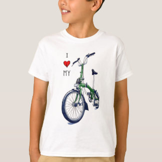 Mig hjärta min Brompton (grönt) T-shirt