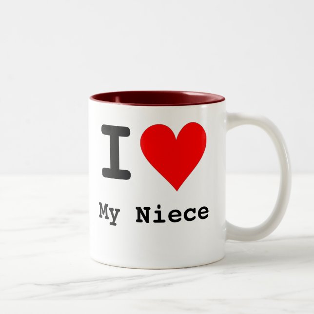 Mig hjärta min brorsdotter Två-Tonad mugg (Höger)