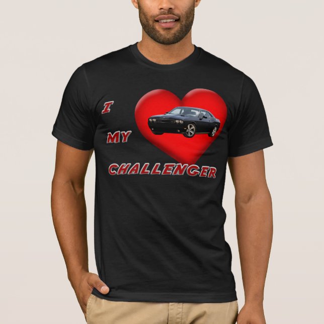 Mig hjärta min Challenger. T-shirt (Framsida)