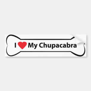 Mig hjärta min Chupacabra Bildekal