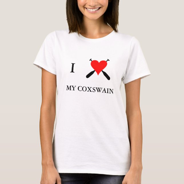 Mig hjärta min coxswain t-shirt (Framsida)