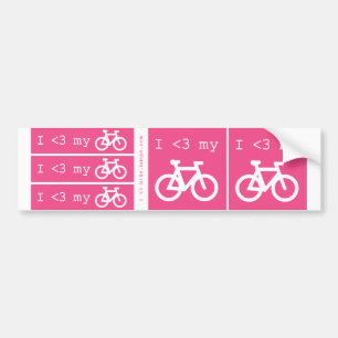 Mig (hjärta) min cykel bildekal