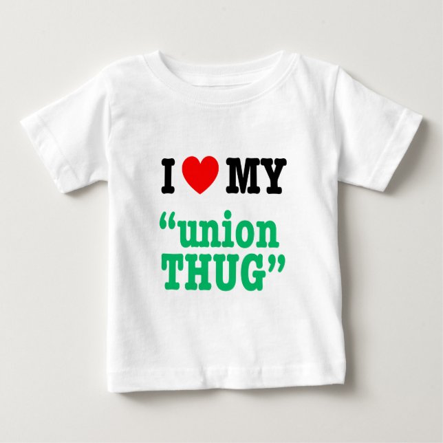 Mig hjärta min "fackliga Thug ", Tee Shirt (Framsida)