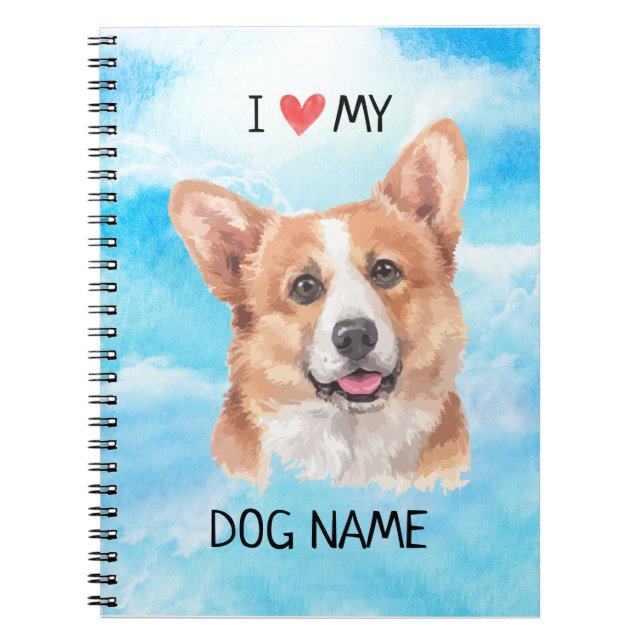 Mig hjärta min för Corgihund för Pembroke Anteckningsbok (Framsidan)