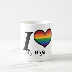 Mig hjärta min fru kaffemugg
