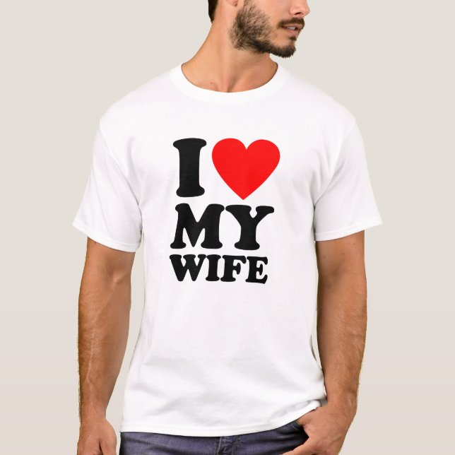 Mig hjärta min fru (svart text) tee (Framsida)