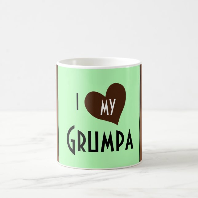 Mig hjärta min Grumpa Kaffemugg (Center)