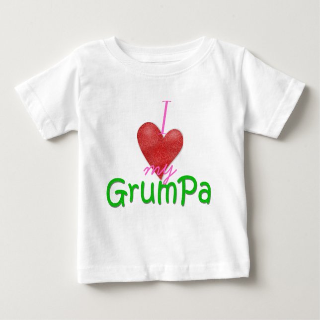 Mig hjärta min Grumpa T Shirt (Framsida)