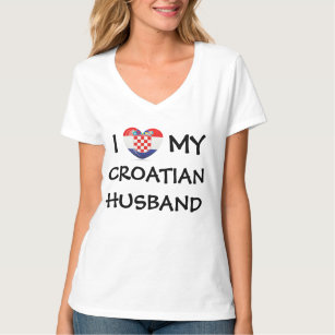 Mig hjärta min kroatiska make t shirt