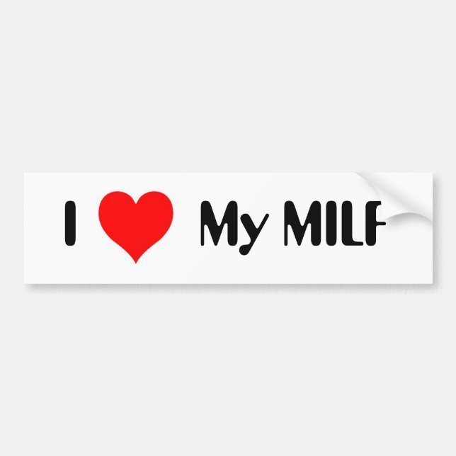 Mig hjärta min MILF Bildekal (Framsidan)