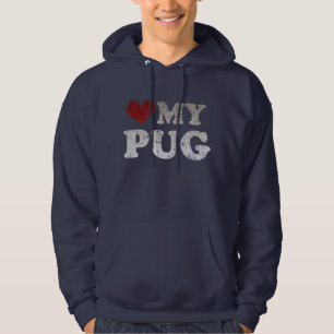 Mig hjärta min mops sweatshirt