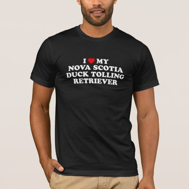 Mig hjärta min mörk för Retriever för Nova Scotia Tee Shirt (Framsida)