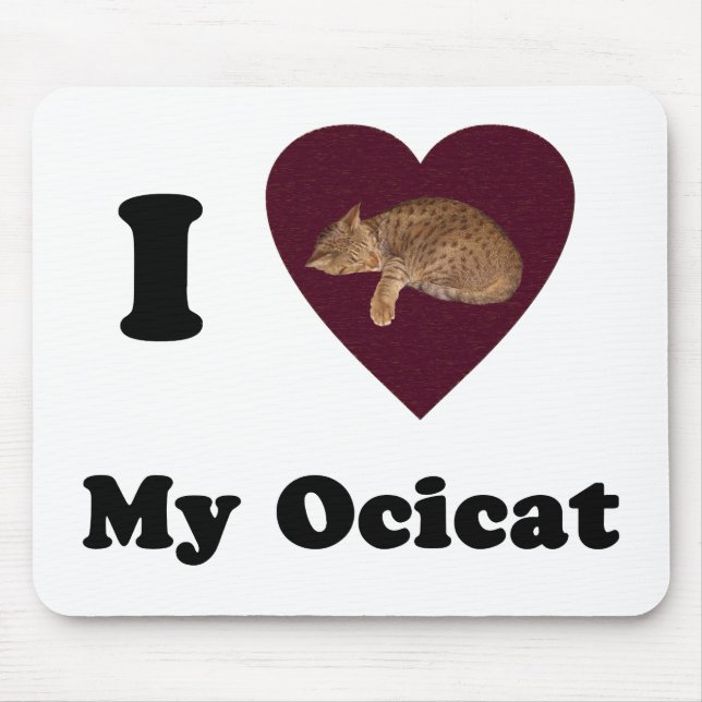 Mig hjärta min Ocicat Mousepad Musmatta (Framsidan)