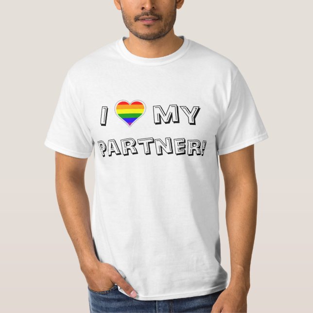 Mig hjärta min partner! tee (Framsida)