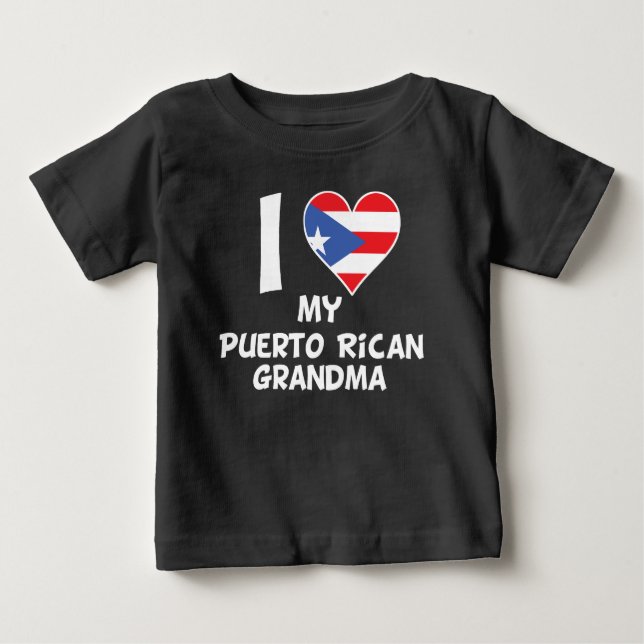 Mig hjärta min Puerto Rican mormor Tee (Framsida)