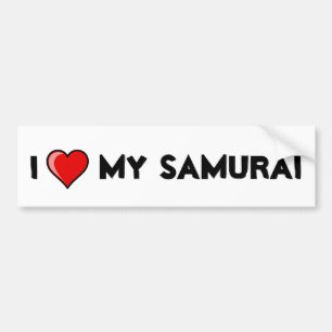Mig hjärta min Samurai Bildekal