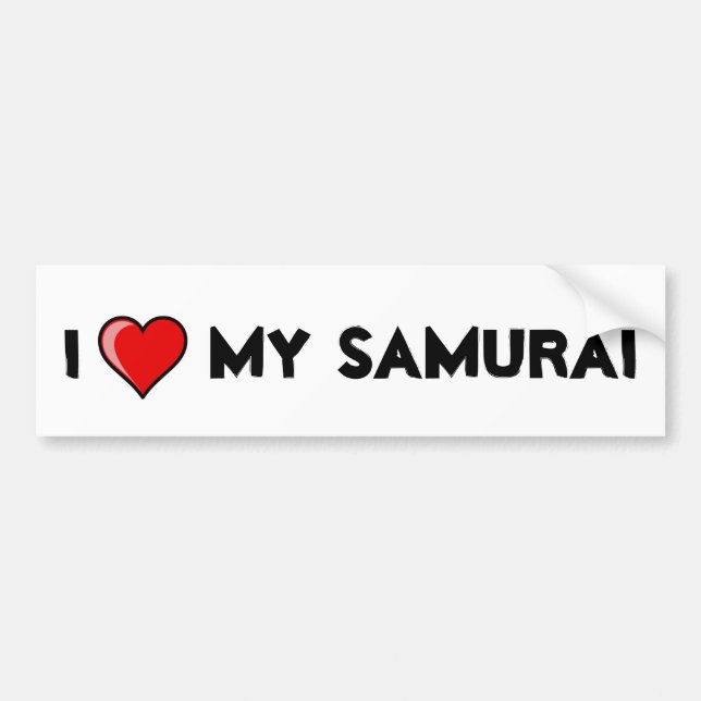 Mig hjärta min Samurai Bildekal (Framsidan)