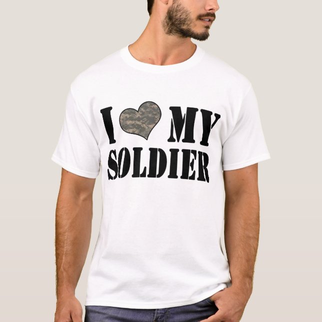 Mig hjärta min soldat t shirt (Framsida)