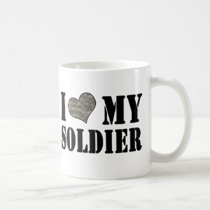 Mig hjärta min soldatmugg kaffemugg