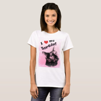 Mig hjärta min Tortie T-tröja T-shirt