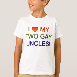 Mig (hjärta) min två glada Uncles! t-skjorta Tee Shirt