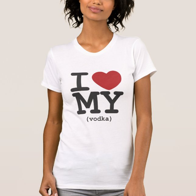 Mig hjärta min Vodka T Shirt (Framsida)