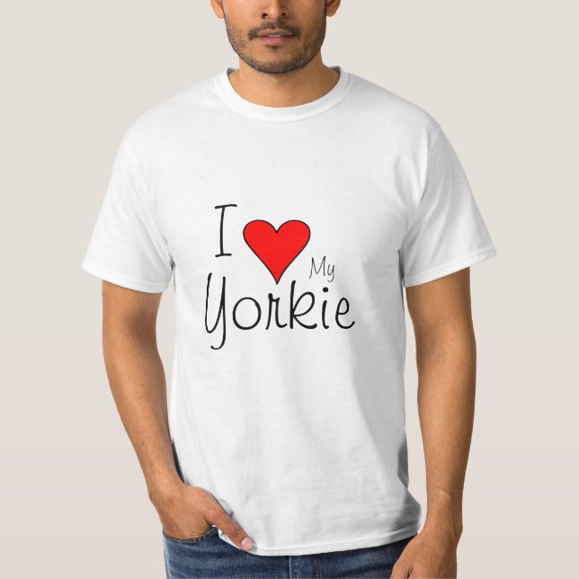 Mig hjärta min yorkie tee shirt (Framsida)