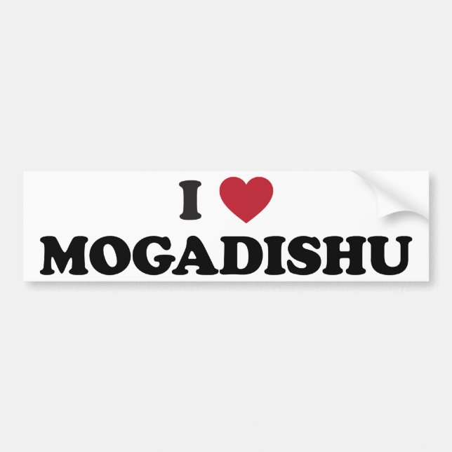 Mig hjärta Mogadishu Somalia Bildekal (Framsidan)