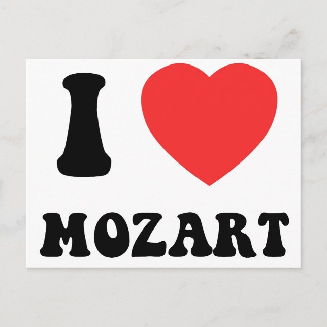 Mig hjärta Mozart Vykort (Framsida)