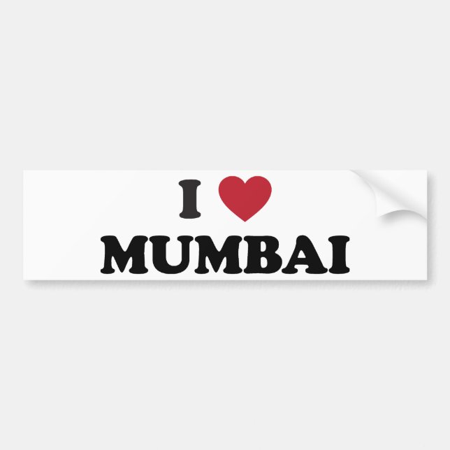 Mig hjärta Mumbai Indien Bildekal (Framsidan)