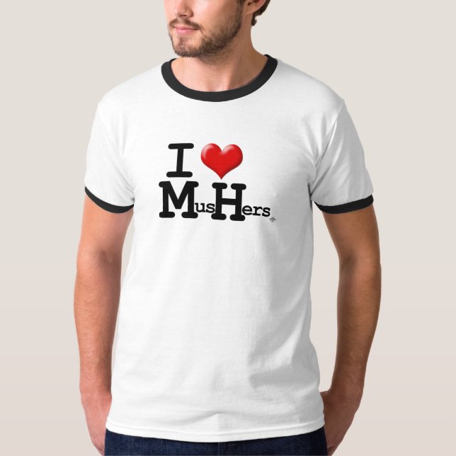 Mig hjärta Mushers T-shirt (Framsida)
