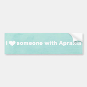 Mig hjärta någon med Apraxia - bildekal