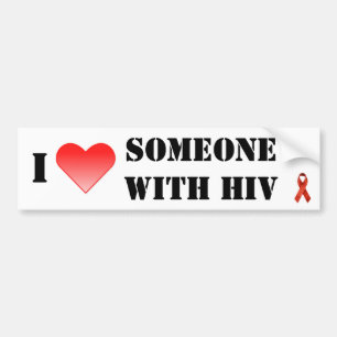 Mig hjärta någon med HIV Bildekal