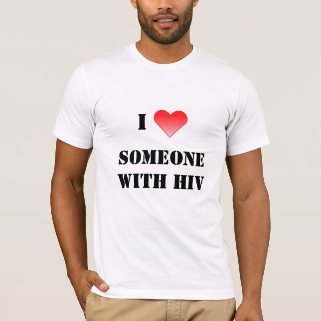 Mig hjärta någon med HIV T Shirt (Framsida)