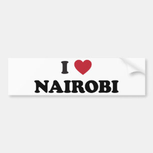 Mig hjärta Nairobi Kenya Bildekal
