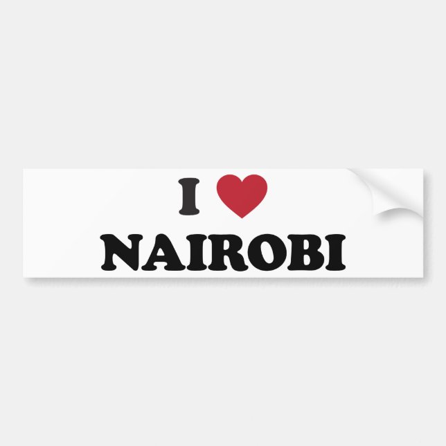 Mig hjärta Nairobi Kenya Bildekal (Framsidan)