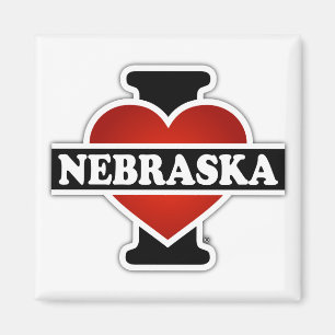 Mig hjärta Nebraska Magnet