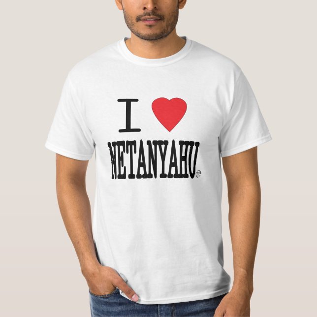 Mig hjärta Netanyahu Tee Shirt (Framsida)