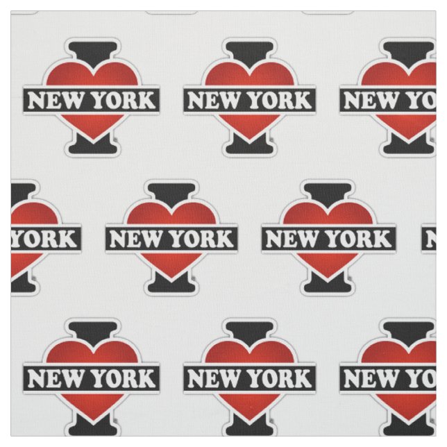 Mig hjärta New York Tyg (Provkarta)