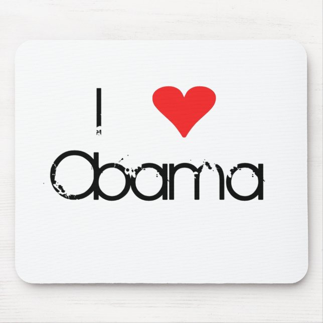 Mig hjärta Obama Mousepad Musmatta (Framsidan)