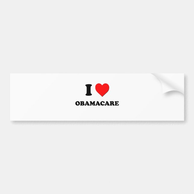 Mig hjärta Obamacare Bildekal (Framsidan)